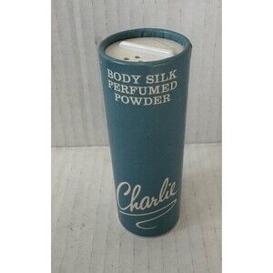 Vintage Revlon Charlie Body Silk Perfumed Powder tin shaker 3.4oz new